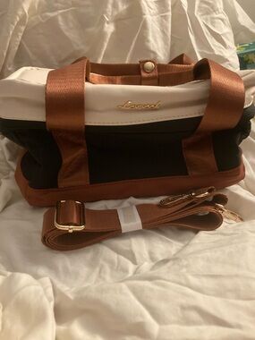Lovevook three color Black, White & Brown lunch Bag with Adjustable Strap
